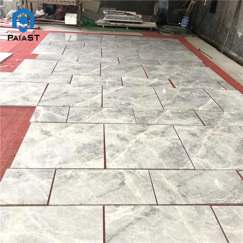 product china grey color white vein decorative marble pieces custom cut floor tiles design for villa project-5