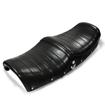 Changlink New Design Black PU Leather Touring Motorcycle Cushion Motorcycle Driver Rear Two Up Seat For Honda CB400 Seat Cushion