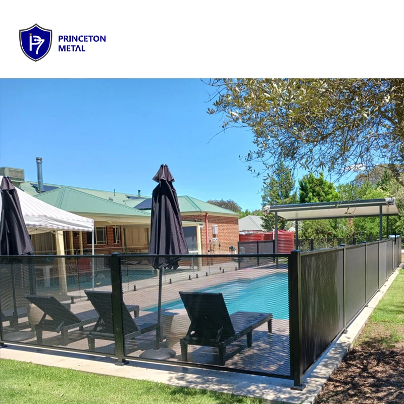 Ventilated Style Powder Coated Perforated Aluminum Alloy Privacy Pool Fence Panel