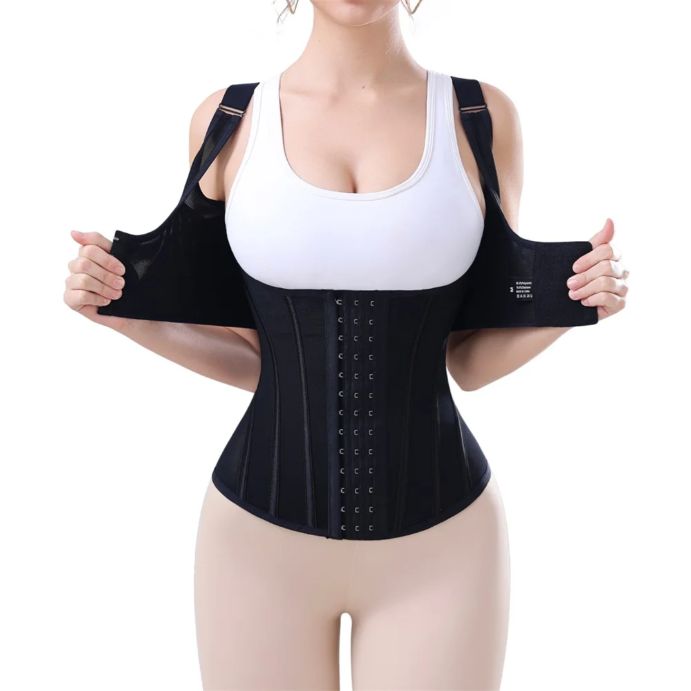 Shaping Belt Double Trimmer Tummy Control Shaper Waist Cincher Wrap Girdle Corset Vest Shoulder Strap Waist Trainer Shaperwear factory
