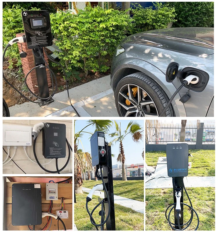 BLUESKY11kw smart home use wallbox with CE certification single phase ocpp 1.6 slow electric ev car charger