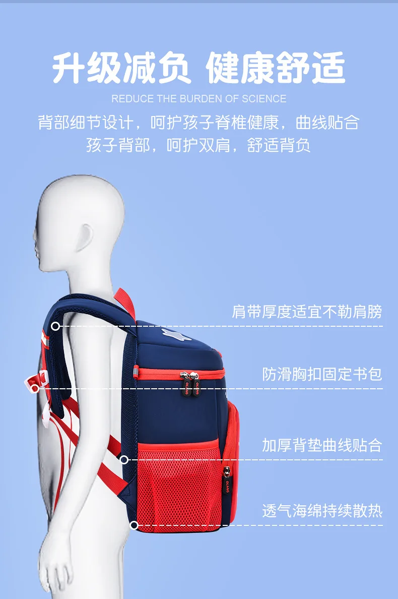 Ultra-Lightweight Robot Diving Material Kindergarten Backpack Zipper Closure Spine Protection Fashion Style Waterproof Feature