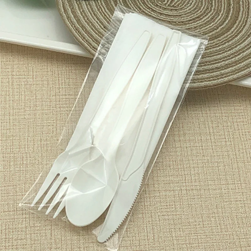 Oem Wholesale Eco Friendly Cpla Disposable Biodegradable Plastic Cutlery Set With Napkin Buy