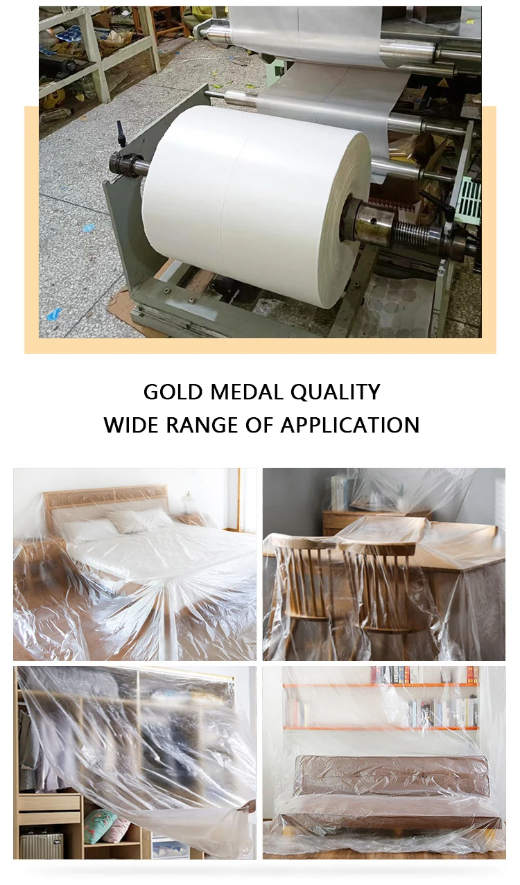 Factory Direct Manufacture Pretaped Car Kraft Paper Masking Film For