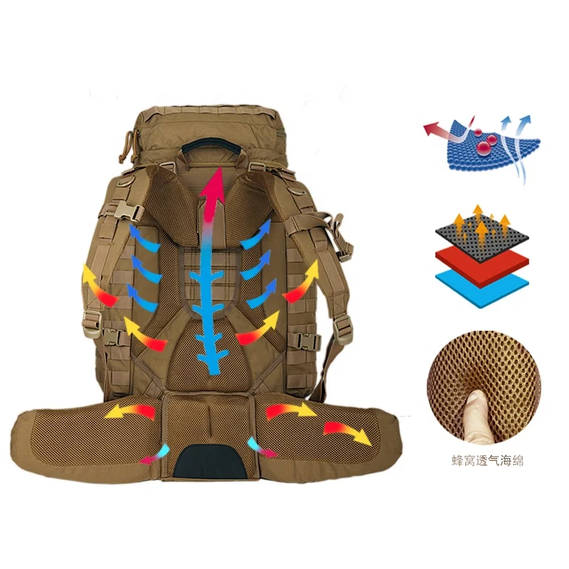 YAKEDA Outdoor Trekking Hiking Waterproof Backpack - 90L