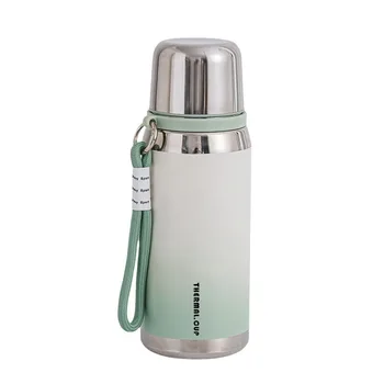 Light Luxury Large Capacity Student Vacuum Thermos Cup Modern Gradient 316 Stainless Steel Portable Water Kettle Perfect Gift