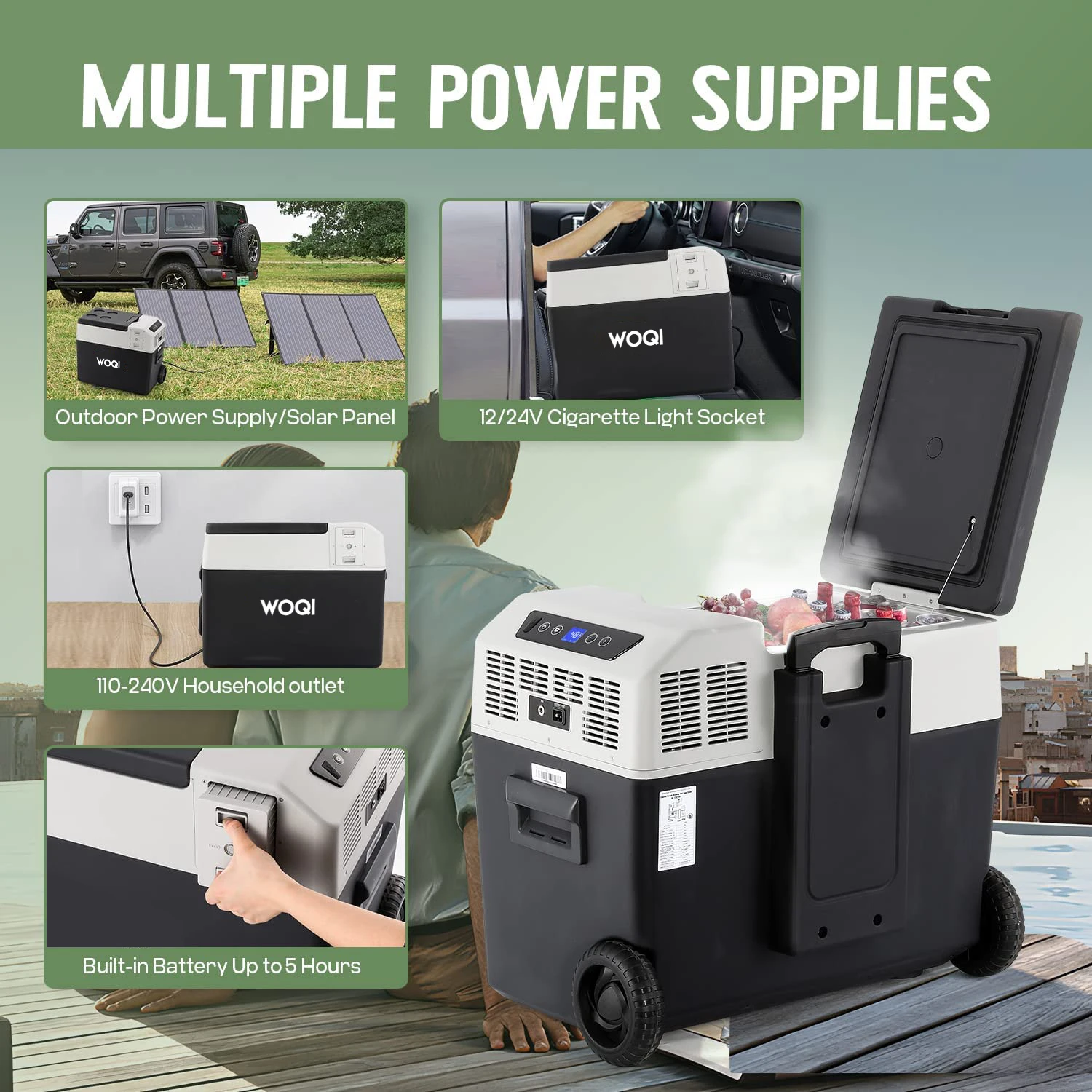 Woqi Cooler Box Modern Cool Bar Outdoor Custom Print Party Metal Cooler