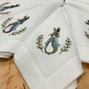 Servilletas de lino bordadas para boda