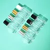 10ml transparent cylindrical bottle with short and stout body