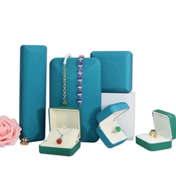 Leather ring jewellery box pendant jewelry box light luxury bracelet necklace packaging storage gift box