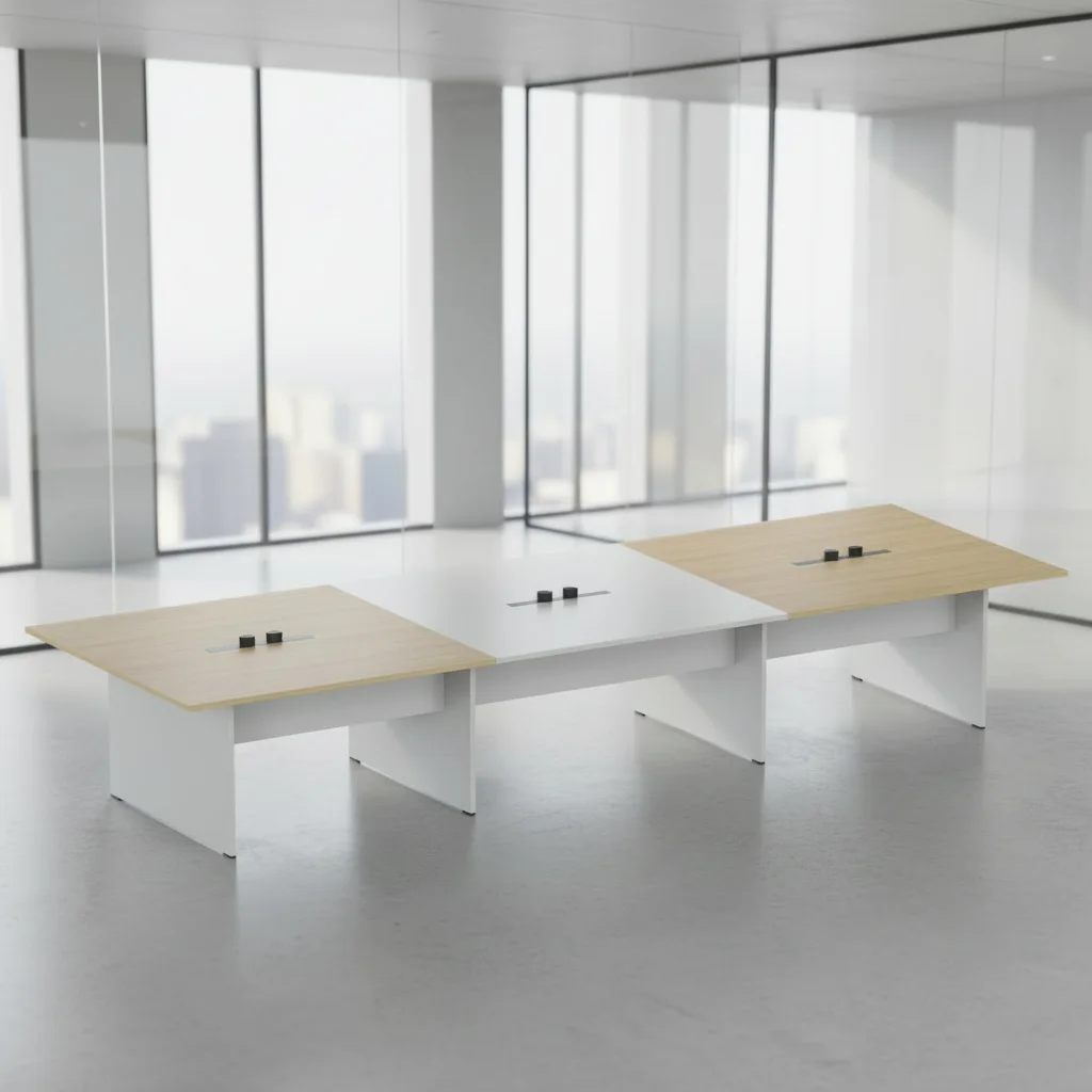 Executive Smart Conference Table Triple Power Rail ABS Connection System Modern Meeting Room Solution 6