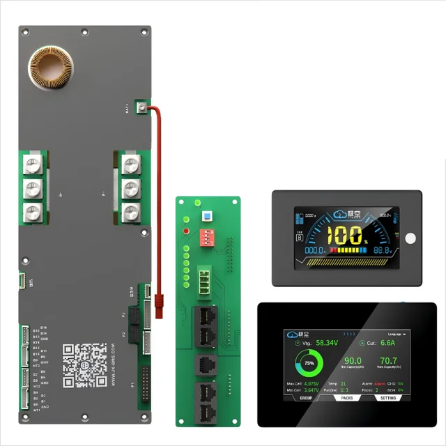 Factory JK BMS Battery BMS JK-PB2A16S15P 8~16S 150A 2A Balancer Smart Active Balancer BMS With Screen for LFP LI-ION