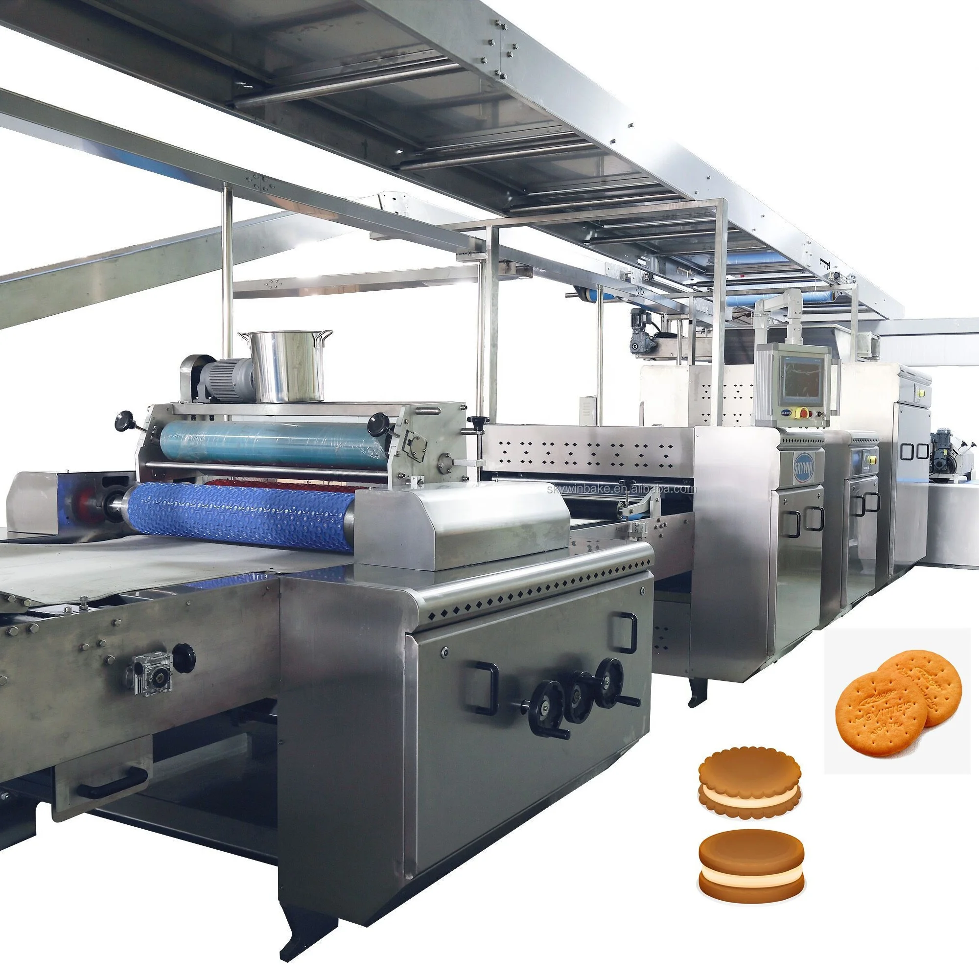 Automatic Biscuit Production Line Soda Cracker Biscuit Cookie Making Machine