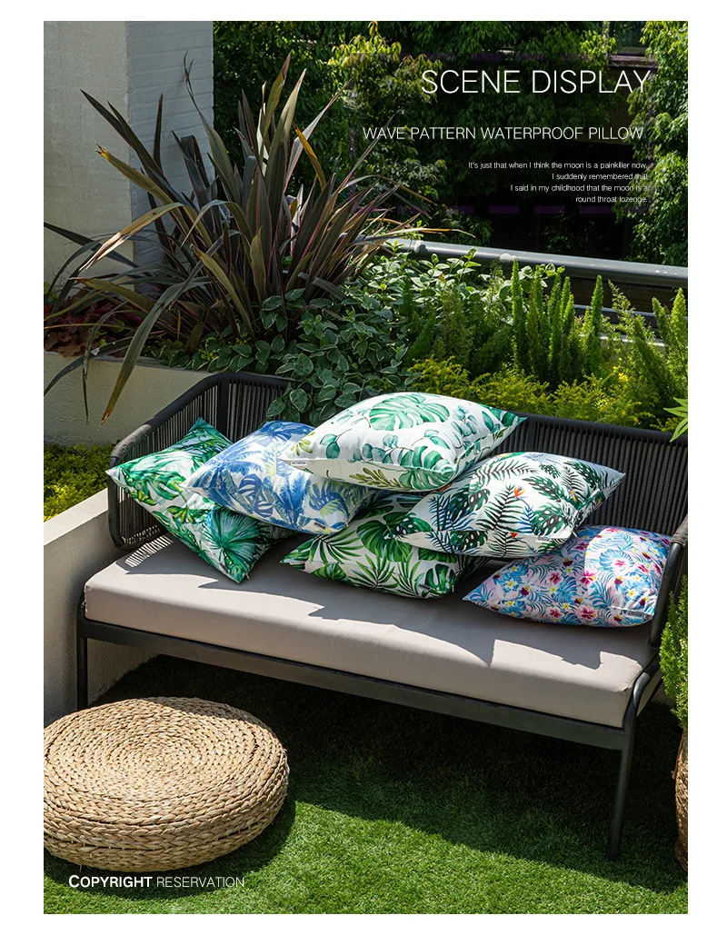 High Quality Floral Knitted Outdoor Cushion Pillows New Festival Plant Waterproof for Camping Sleeping supplier