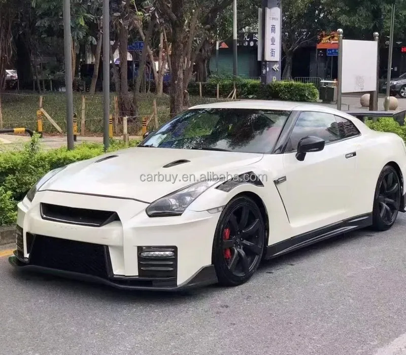 Real Dry Carbon Fiber Car Body Side Skirt For Nissan Gtr R35 Modified ...