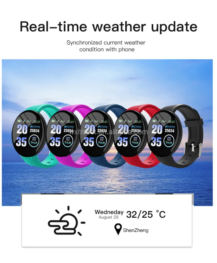 smart heart rate bracelet d18