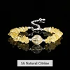 5A Natural CitrineNatural Violet Amethyst Bracelet