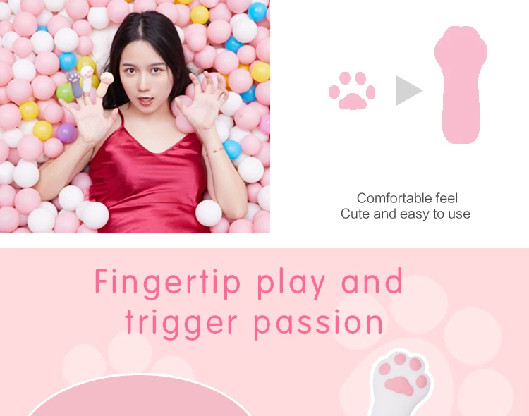 Dingfoo Handheld Massager Sex Toy Cat S Claw Shape Finger Sleeve