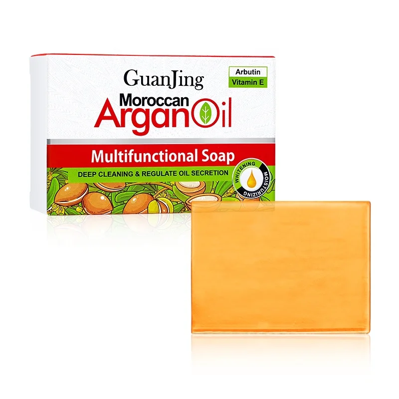 Private Moroccan Argan Oil Soaps Whitening Deep Cleaning Body Face Vitamin E Multi Functional Soap