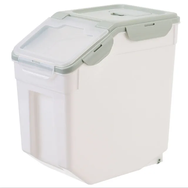 Buy Plastic Airtight Rice Storage Container With Wheel And Handle 10kg 15kg  Pp Rice Storage Container from Ningbo Ablespring International Trading Co.,  Ltd., China