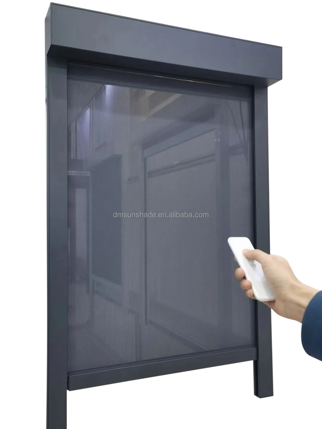 Practical Outdoor Motorized Slide Rail System Roller Blinds Buy