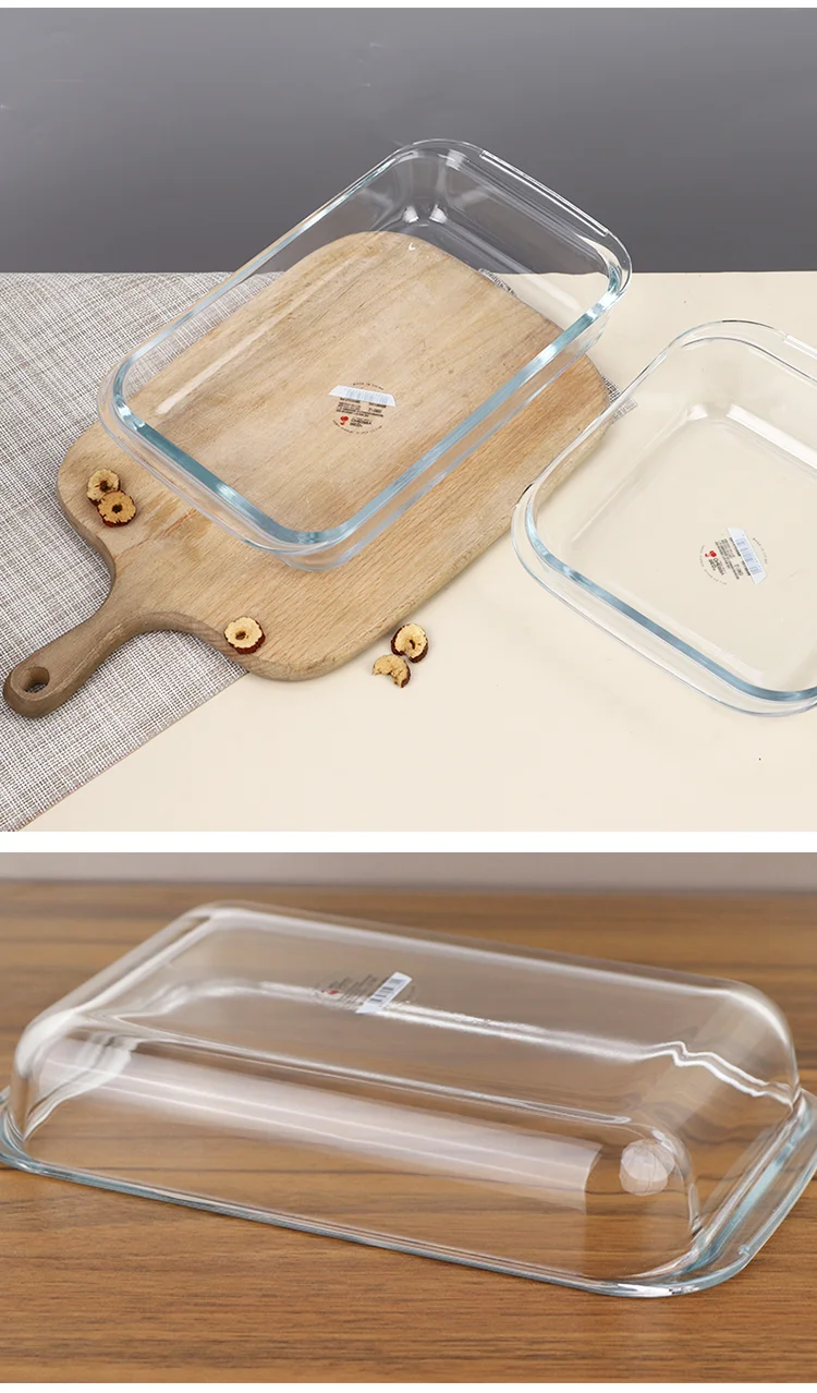 Customized High Borosilicate Glass Bread Baking Pan Glass Baking Dishes
