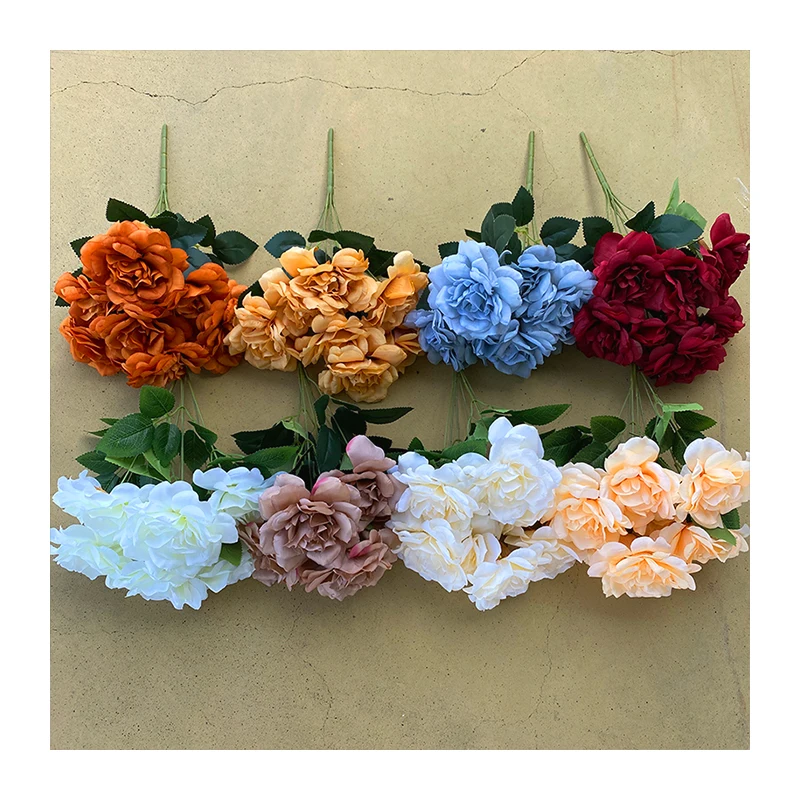 Mabenta ng Mahusay: Ibinibenta ng Pabrika na Artipisyal na Bouquet na May Pitong Ulo ng Snow Roses