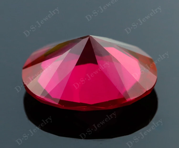 Factory Price Ruby Corundum Gemstone Pear Shape Synthetic Ruby Stone Prices