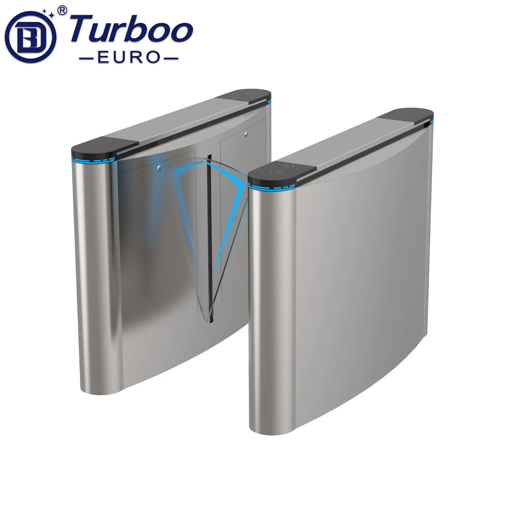 Turboo CE Certification Stainless Gate Bidirectional Security Door Flap Barrier Turnstile Gate
