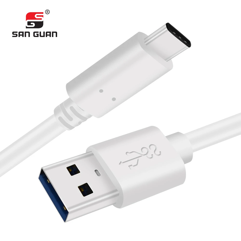 
 Белый цвет кабель usb type-c для быстрой зарядки USB 3,2 Gen 1 type A 5 Гбит/с, кабель для синхронизации данных и зарядки  