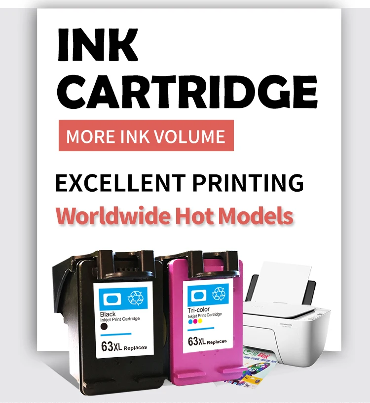 HP 63 XL 63XL Remanufactured Printer INK Cartridge