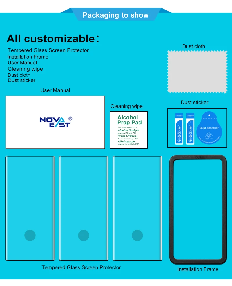 Oem Odm Privacy Tempered Glass Screen Protector For Fingerprinting