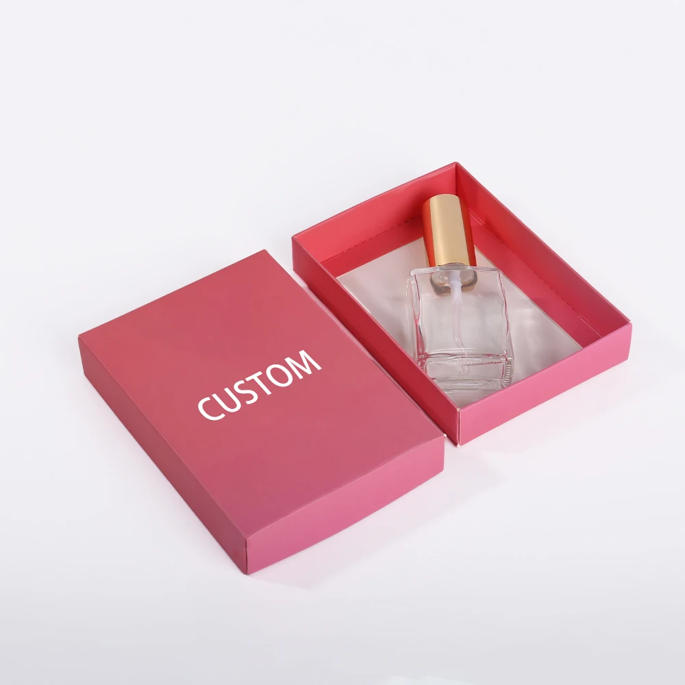 product custom perfume gift box high grade essential oil cosmetic set hot stamping logo luxury incense white card soft packaging box-3