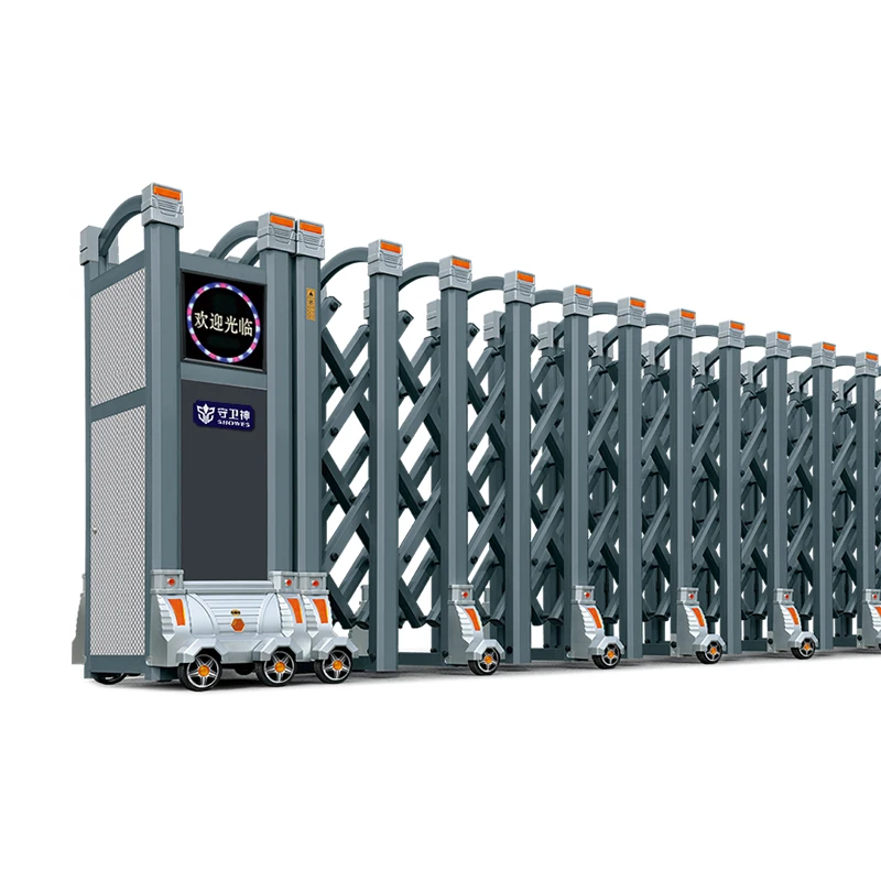 Main Gate Price in India Aluminum Alloy Sliding Door School Factory Gate Automatic Retractable Folding Gate