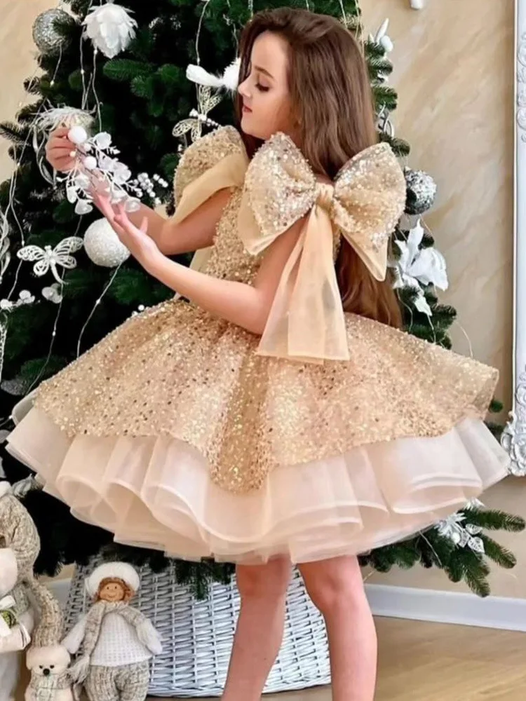 Fairy Tale Dreamy Candy Color Flower Tulle Haute Couture High Quality  Wedding Birthday Girl Princess Party Dress with Train
