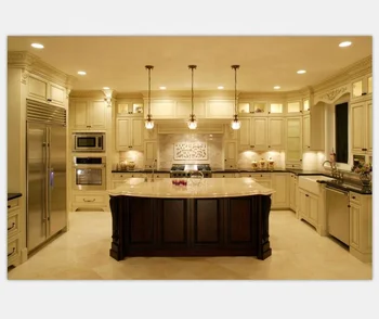 Luxury Solid Wood Custom Made European Kitchen Cabinet Design