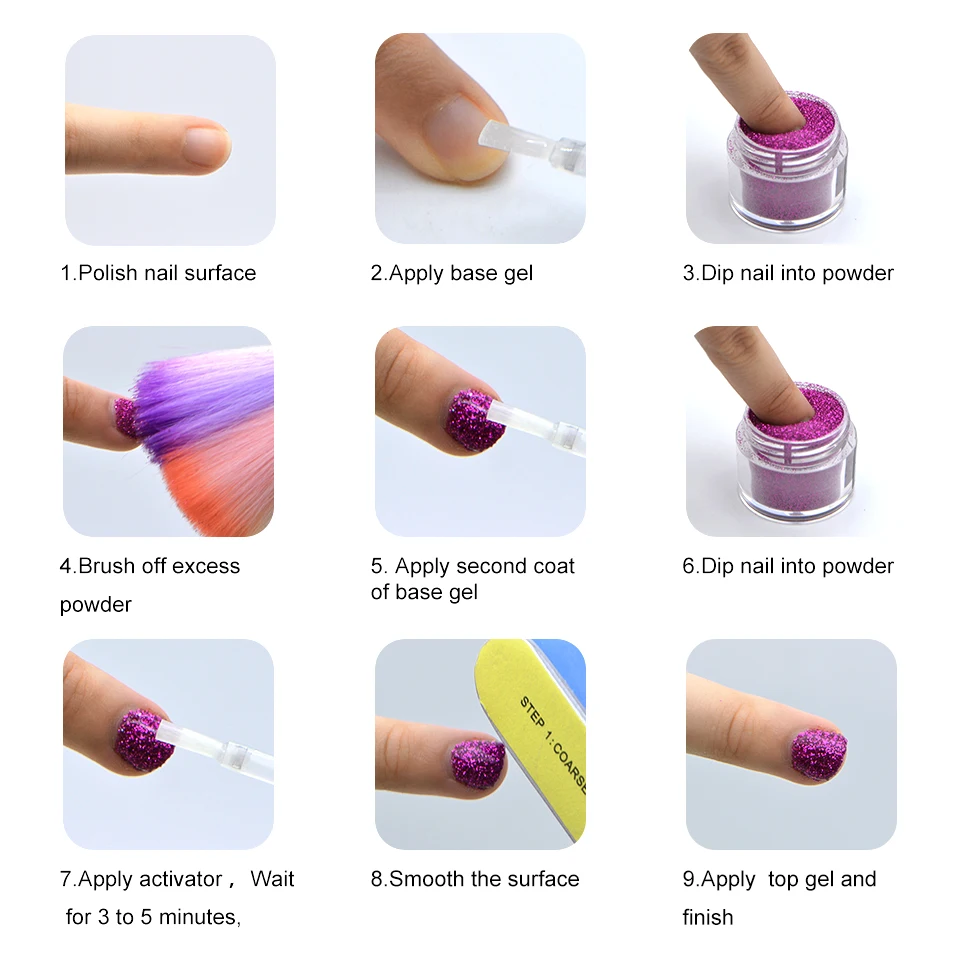 Professional Wholesale Supplies Nail Art Nail Bulk Dip Acrylic Powder