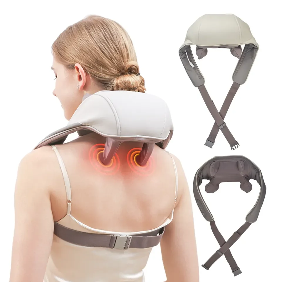 Shiatsu Neck and Back Massager with Soothing Heat Wireless Electric Deep  Tissue 5D Kneading Massage Pillow Shoulder Leg Body