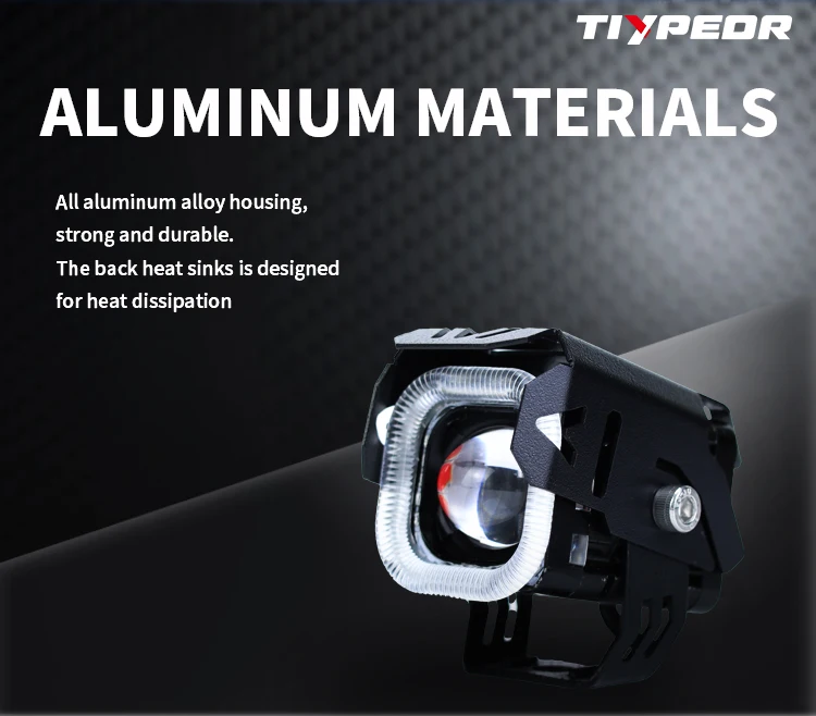 low beam fog lamp 12v mini lens headlight driving light for motocross dirt bike-5