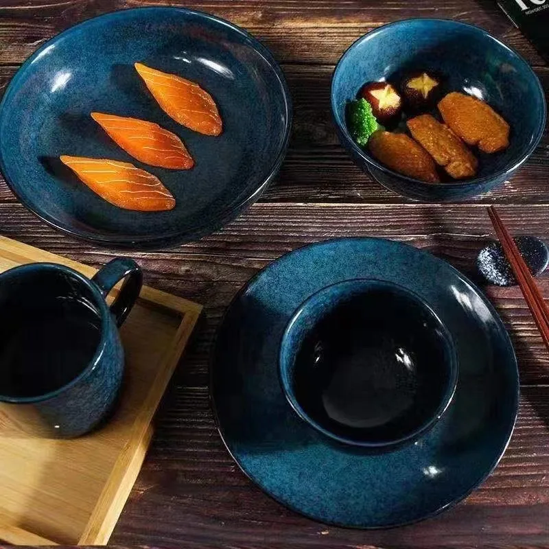 Factory Direct Cheap Price Vintage Ceramic Dinnerware Bowls and Plates Set Plate Dinnerware for Restaurant Wedding B2C Shop
