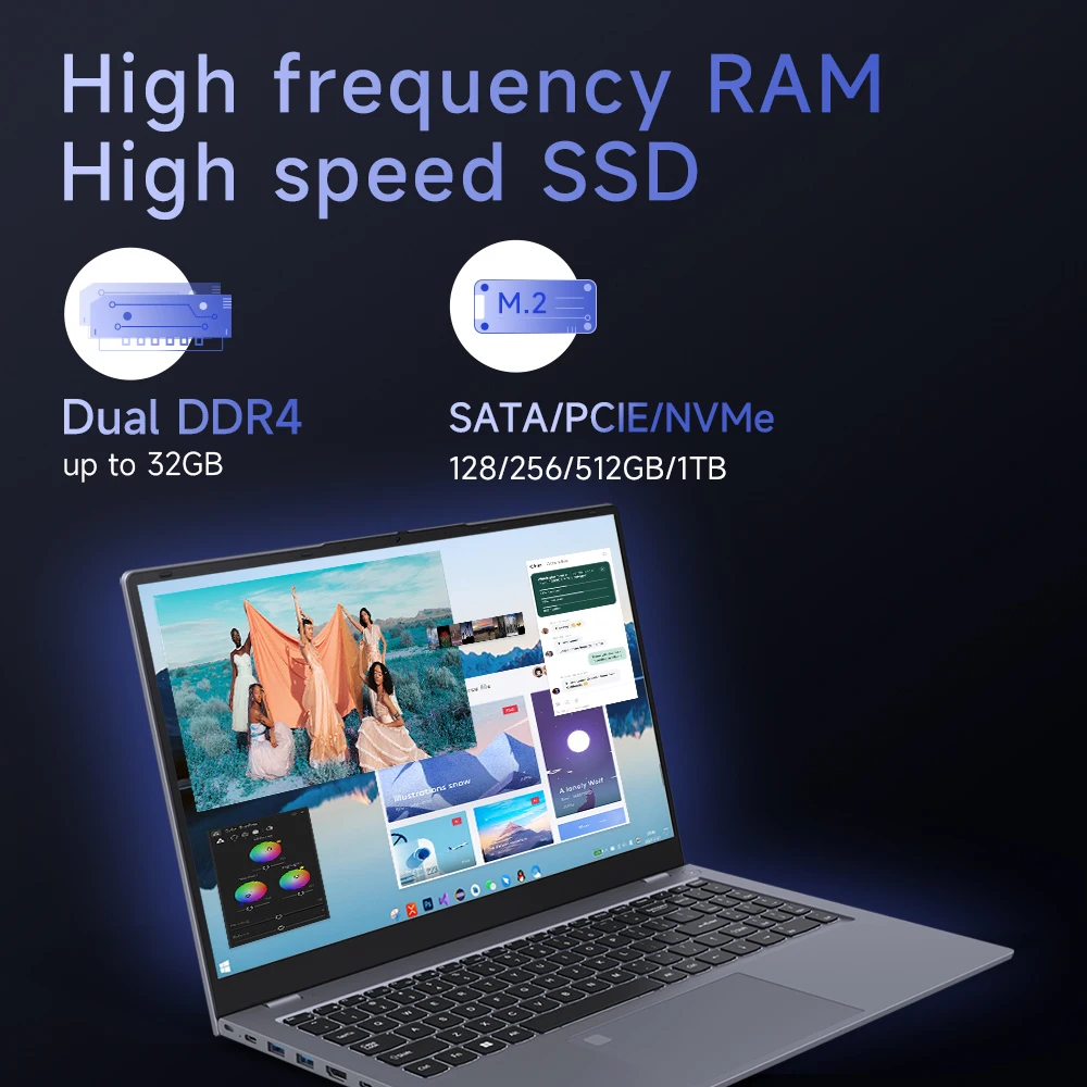 Core I5 12th Intel New Laptop 15.6 Inch 1080P IPS 16GB DDR4 512GB 256GB SSD Brand New Laptops I5 Gaming Laptop