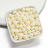 Acrylic flat beads - off-white