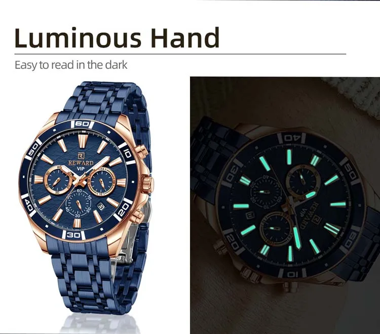REWARD 81134 Fashion Model Luxury Man Wristwatch Shock Resistant Waterproof Sports Business Luxury Quartz Watches for Men Gifts