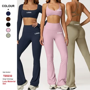 Custom High-Quality Autumn Conjunto De Yoga Clothes Suits Quick-Drying Tights Sportswear Women'S Gym Fitness Workout Yoga Set