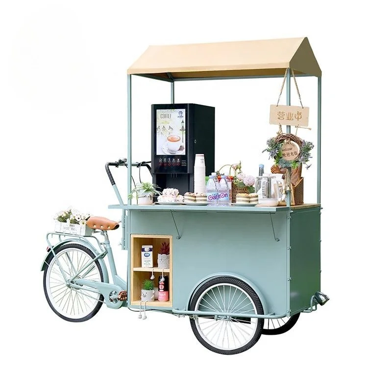 Mobile vending cart electric tricycle food