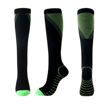 Black Running Socks Long Compression Teenager Soccer Socks Knee High ...