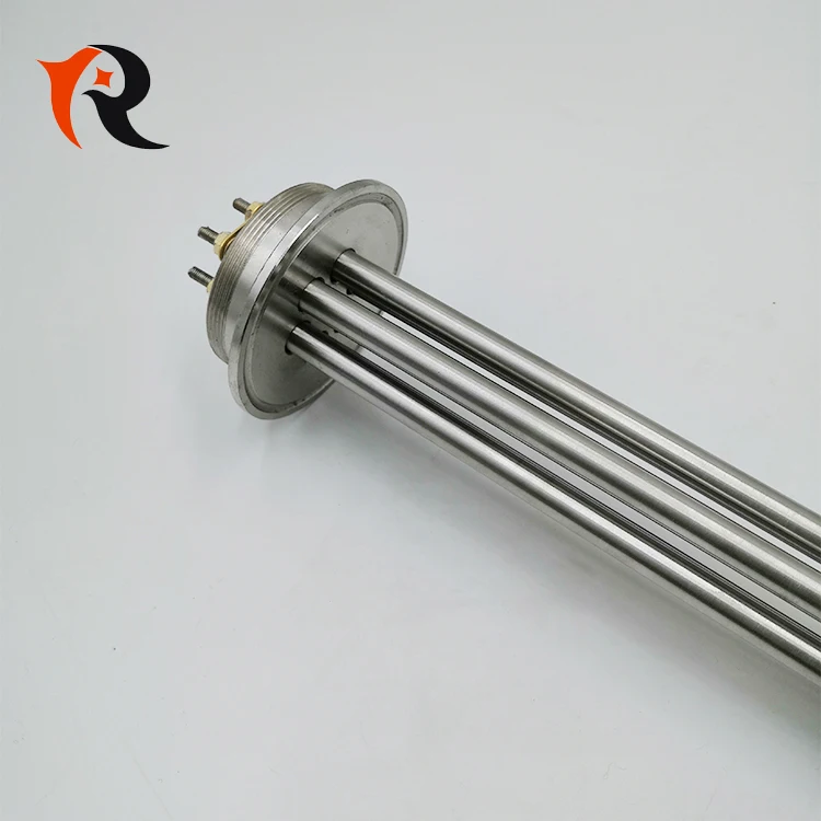 2" Tri-Clamp 220V 6KW Electric Immersion Heater – All SUS304 Stainless Steel, Water Boiler Element (Heater Only)