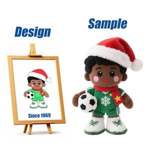 Shengye Manufacturer Supply New Design Christmas Holiday Souvenir Gift Football Boy Plush Toy Customize Plush Figure Toy Doll