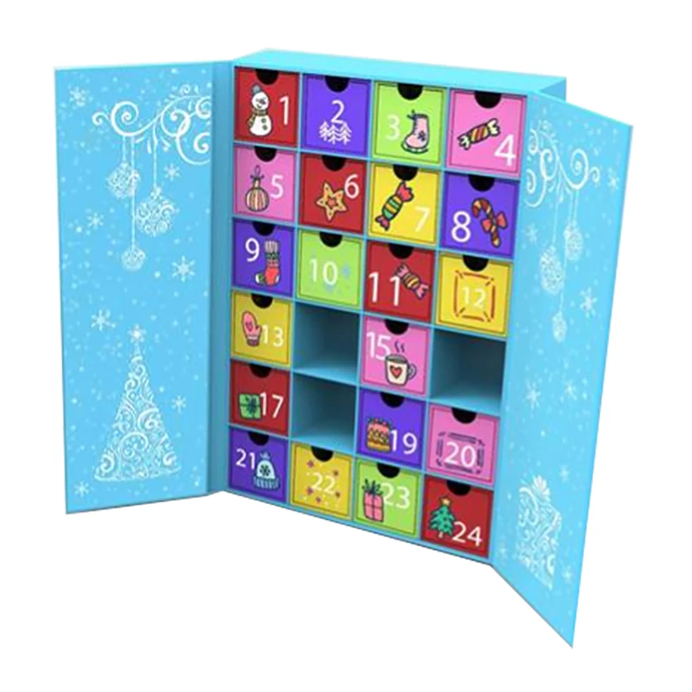Ramadan Blind Advent Calendar Jewelry Box Caja De Calendario De Adviento Luxury Christmas Avent Calendar Packaging Box