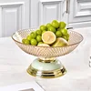 AB77 Fruit Bowl, Gold Plated, Brown, No Lid